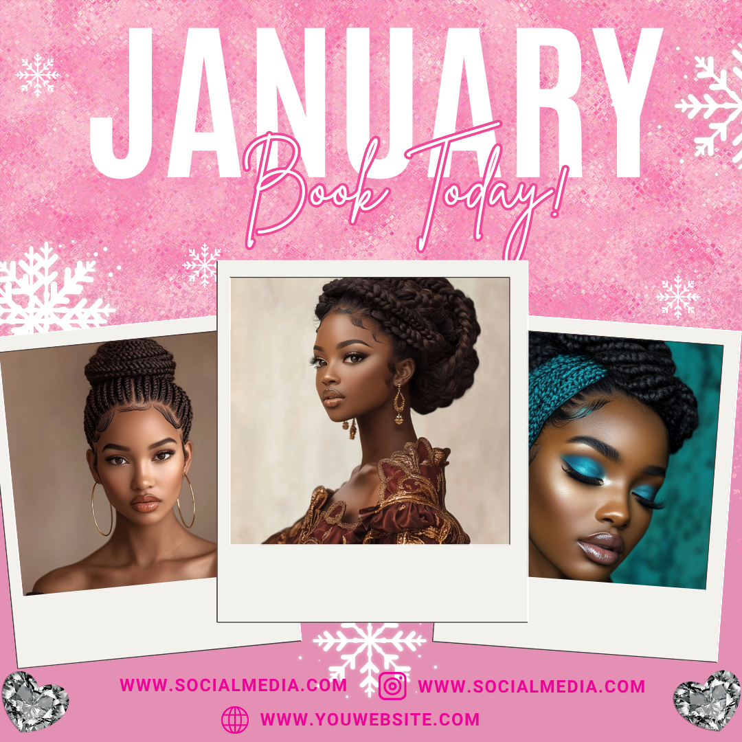 January Content Canva Template Bundle | 11 Editable Social Media Posts, Booking Flyers & Sales Promo Designs