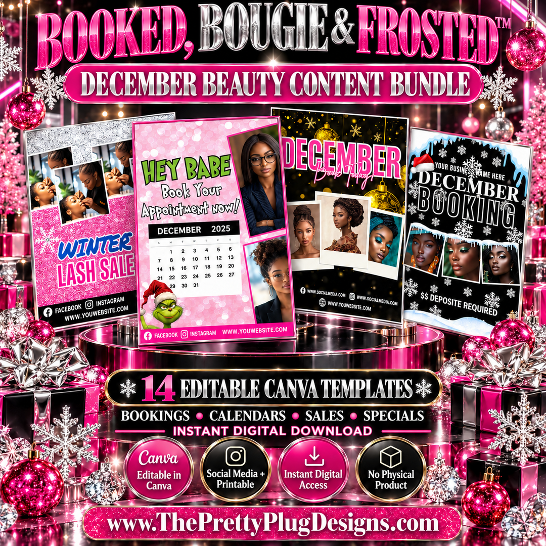 December's Booked, Boujie & Frosted Content Bundle.