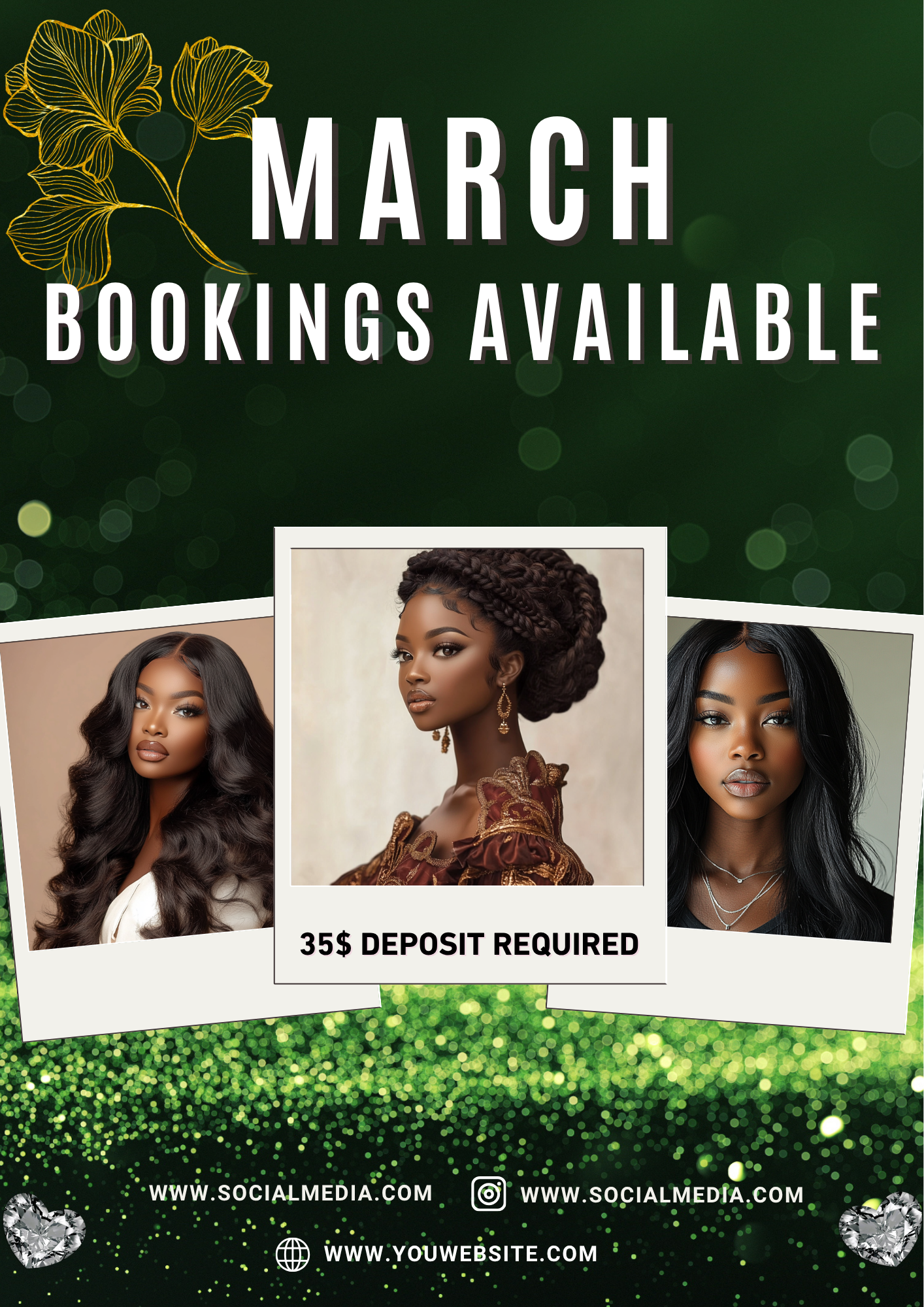 Editable March Social Media & Flyer Canva Template Bundle | 19 Premade Monthly Marketing Designs + St. Patrick’s Day Content