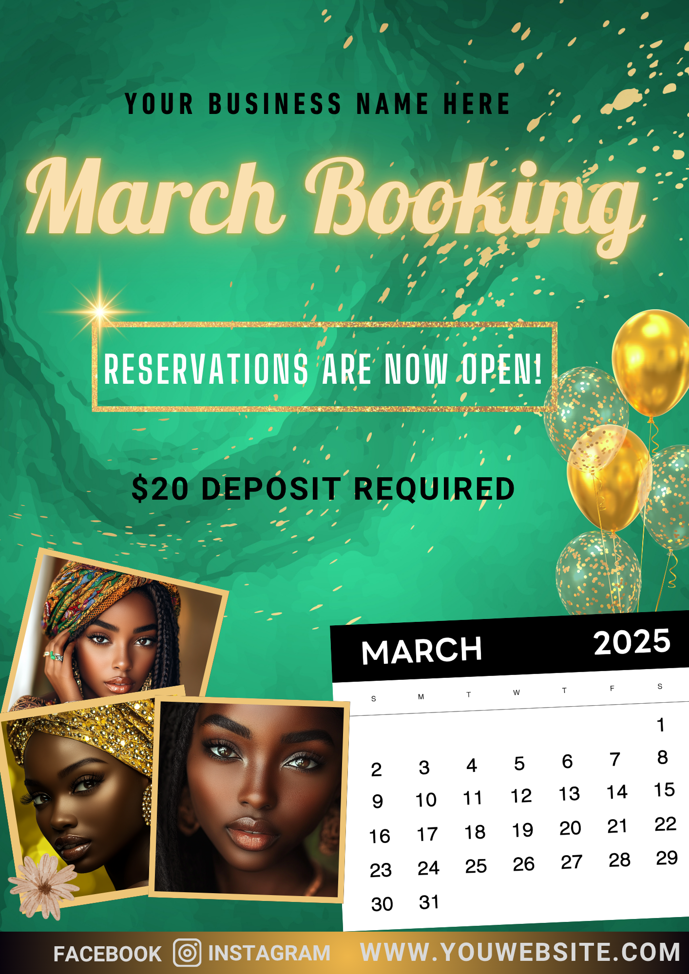 Editable March Social Media & Flyer Canva Template Bundle | 19 Premade Monthly Marketing Designs + St. Patrick’s Day Content