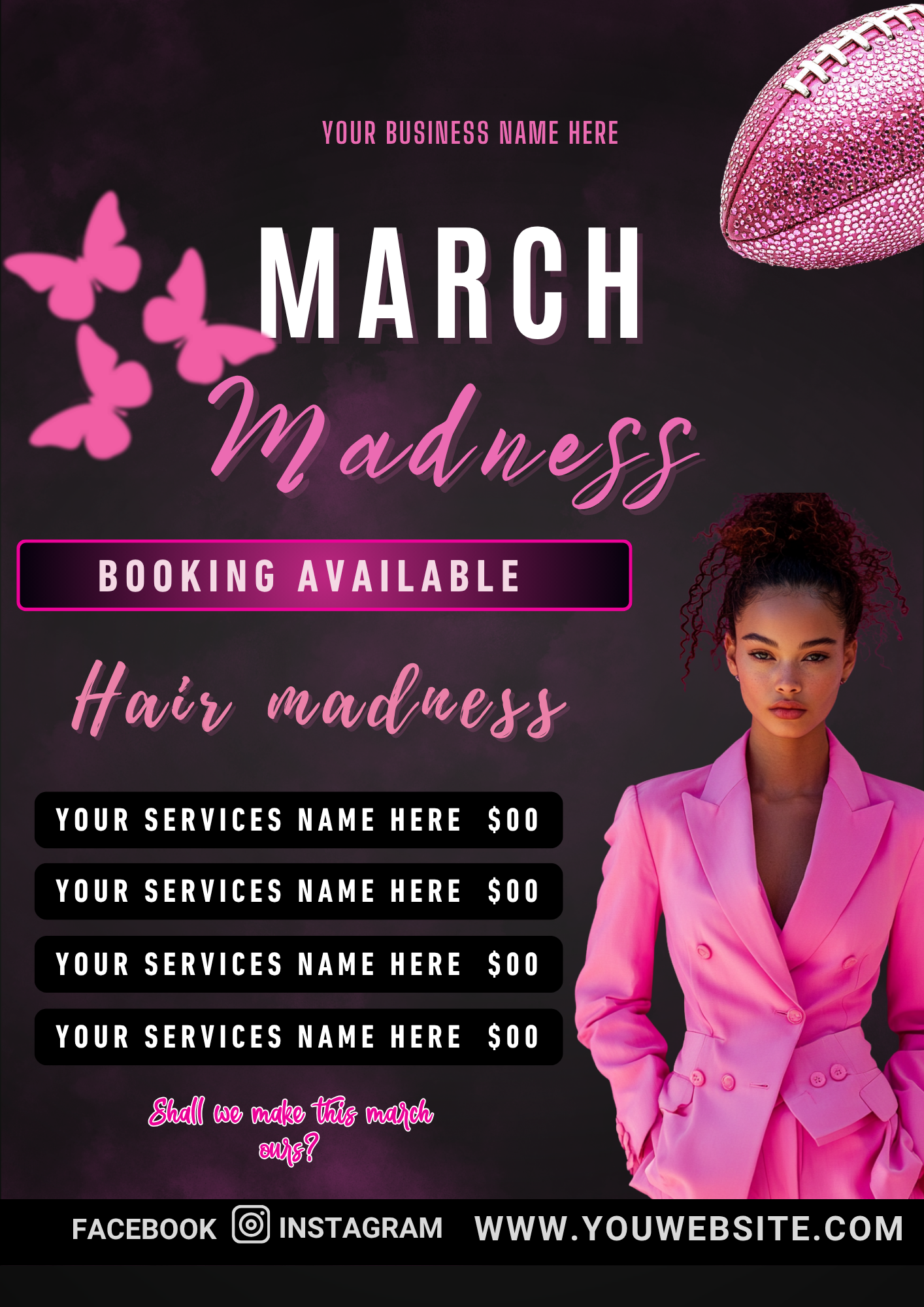 Editable March Social Media & Flyer Canva Template Bundle | 19 Premade Monthly Marketing Designs + St. Patrick’s Day Content