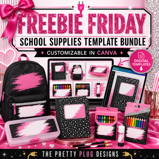 School Supplies Template Bundle.
