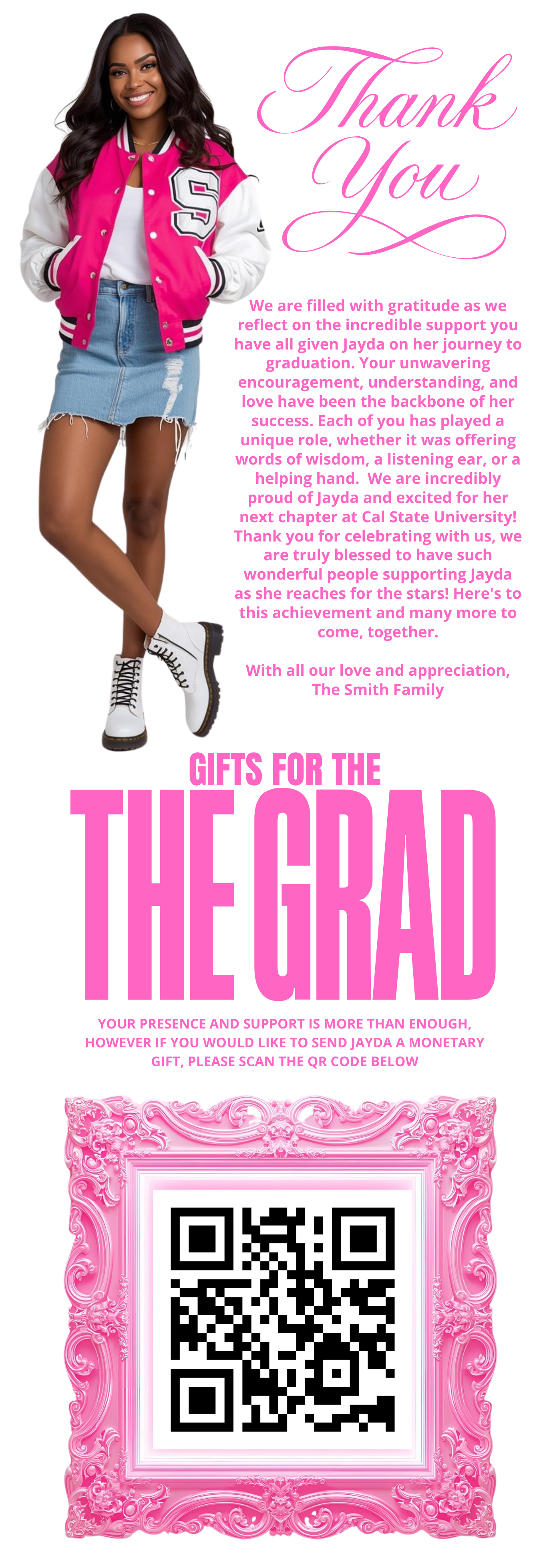 Pink Graduation RSVP Website Template Canva | Editable Acuity Mini Website for Graduation Party 2026