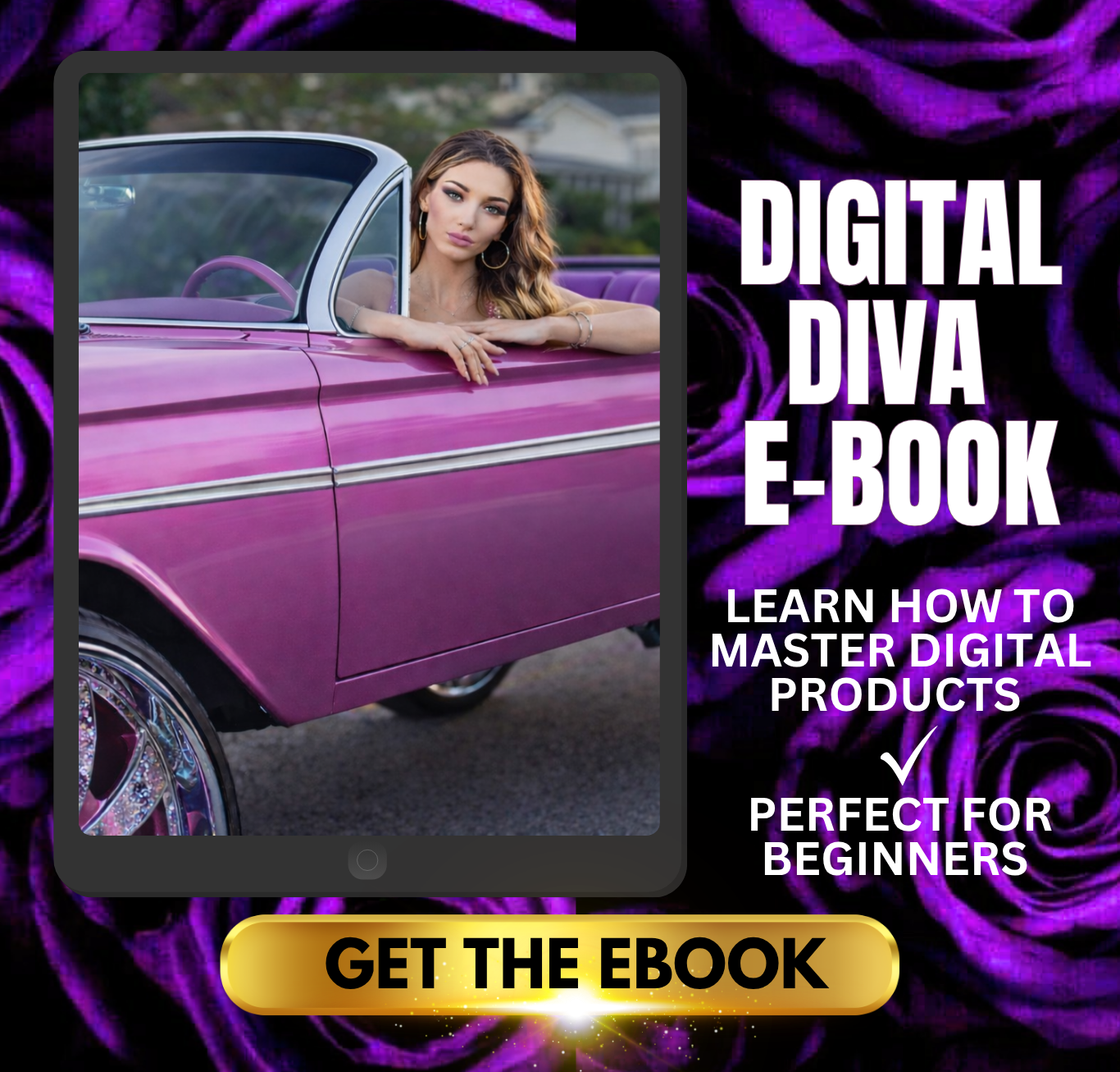 Purple Canva Website Template for Digital Products | Editable Acuity Website 2026 – Pretty Plug Approved