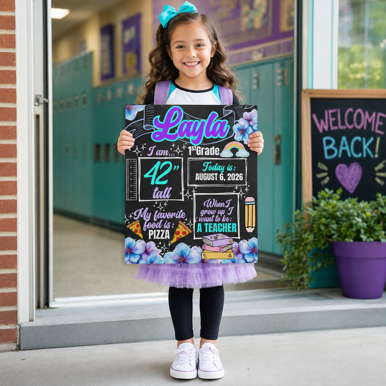 First Day of School Board Bundle | 5 Canva Back-to-School Photo Prop Templates